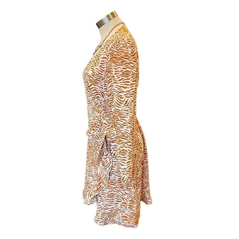 Little Moon Julep Wrap Dress Animal Print Giselle Amber Earth Print Sz. M - Picture 7 of 11